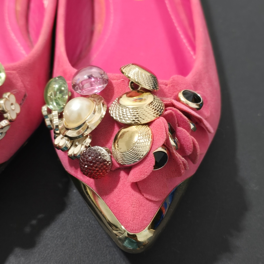 Fuchsia Ballerina Flats Shoes sz 7 - Picture 4 of 12